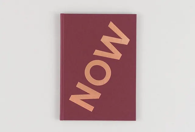 NOW Book Cover Design, minimal, geometric, dark