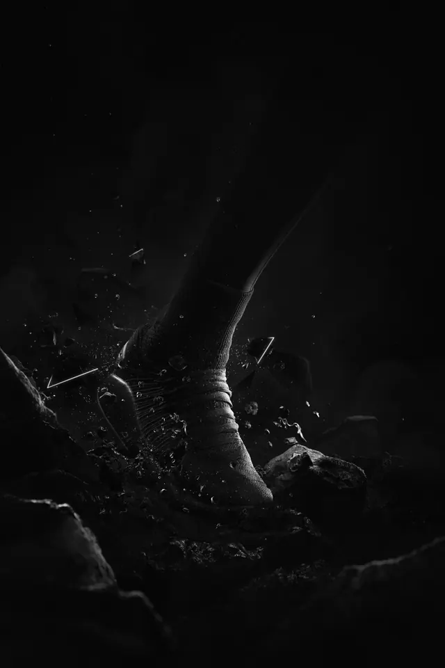 Dark Organic Texture, monochrome, abstract, dark