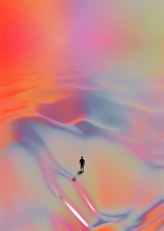 Abstract Fluid Landscape, abstract, gradient-heavy, vibrant