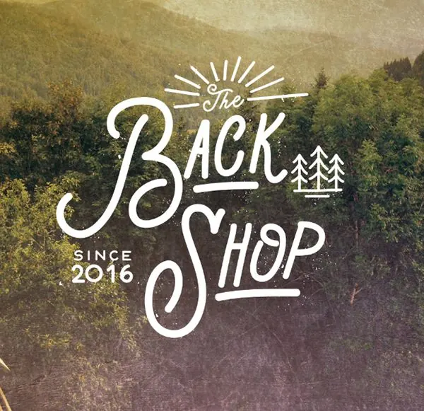 The Back Shop Logo, organic, retro, warm