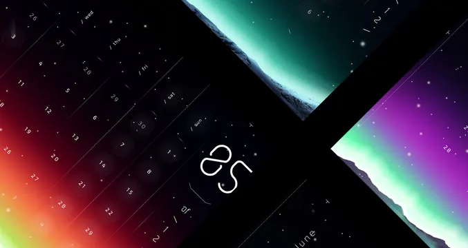 Abstract Gradient Geometric Composition, dark-mode, gradient-heavy, dark