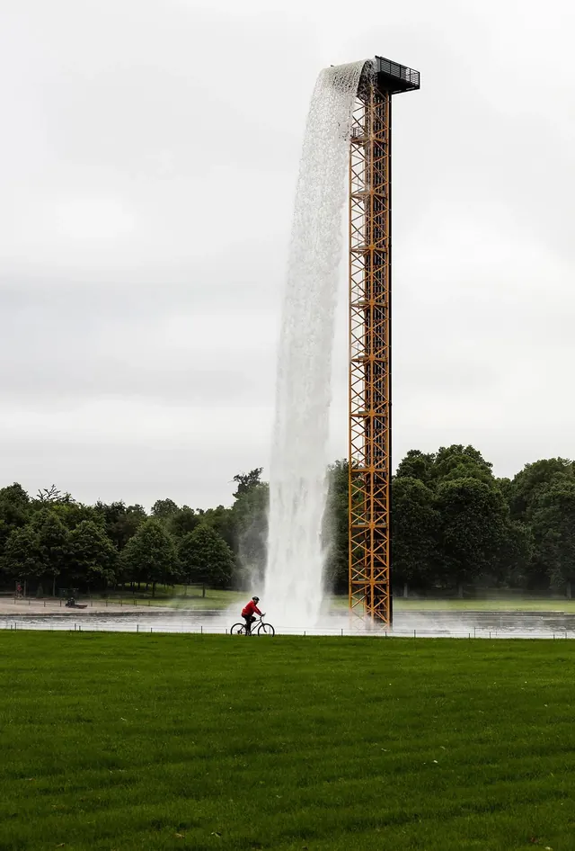 Outdoor Water Feature, minimal, photographic, muted