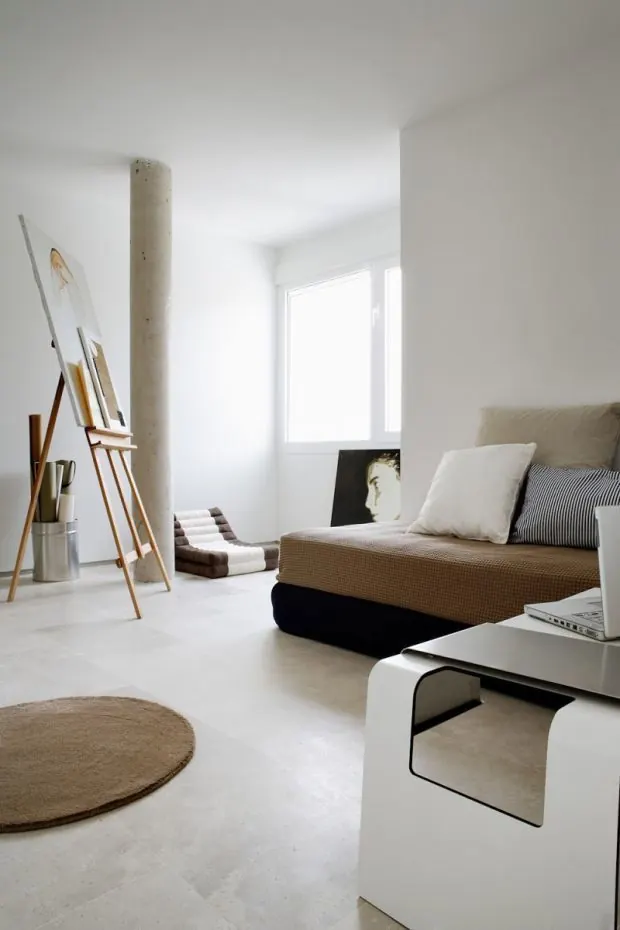 Minimalist Interior Living Space, minimal, light-mode, light