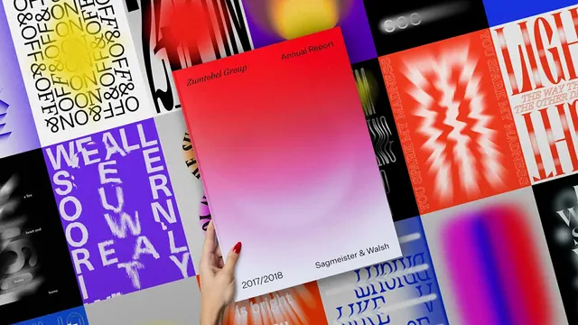 Abstract Gradient and Typography Collage, maximalist, gradient-heavy, vibrant