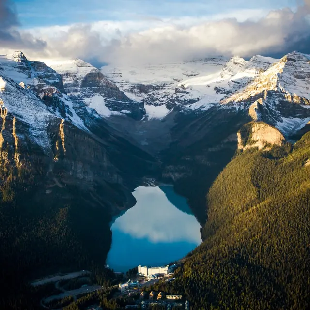Alpine Lake Landscape, photographic, organic, cool