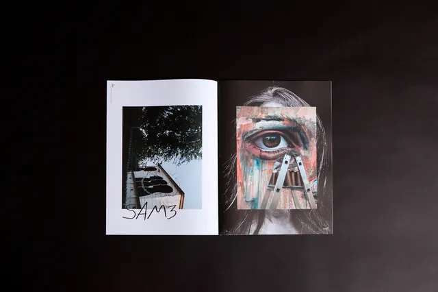 Abstract Portrait and Landscape Collage, brutalist, maximalist, monochrome