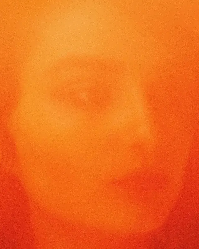 Monochromatic Orange Portrait, abstract, minimal, vibrant