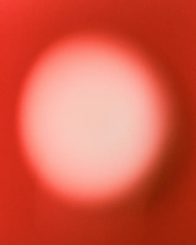 Blurred Red Sphere, abstract, minimal, vibrant