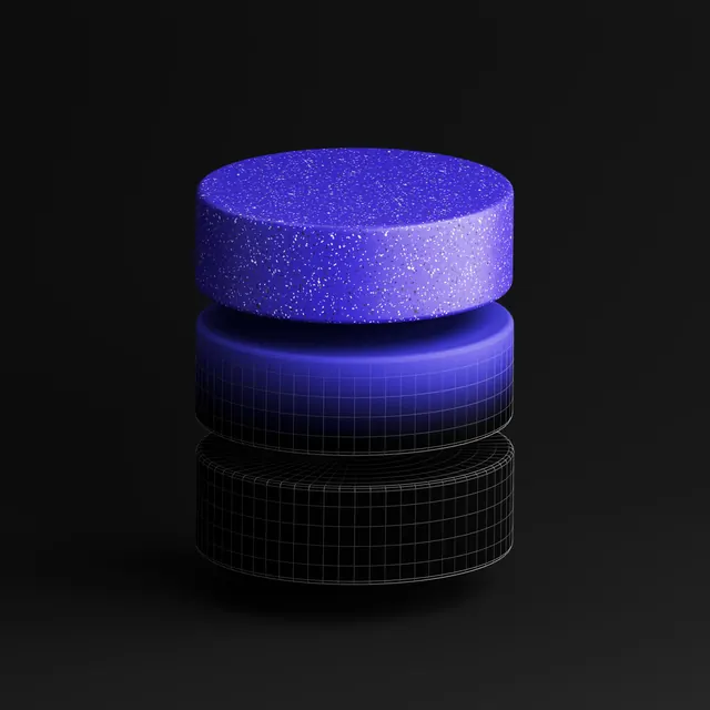 3D Layered Cylinders, 3d-render, technical, dark