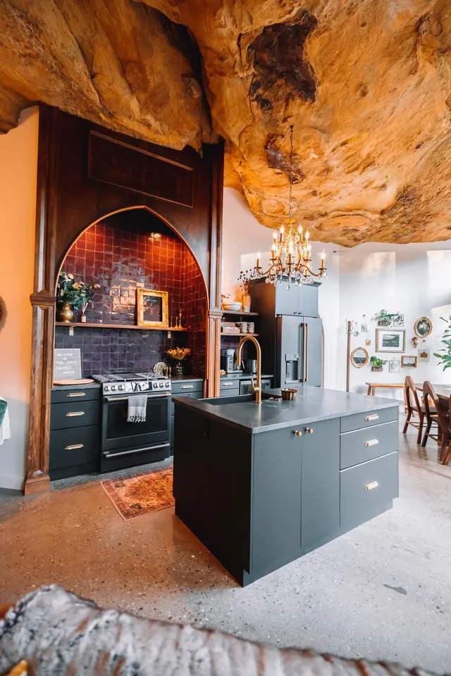 Rustic Kitchen Interior, organic, luxury, earthy