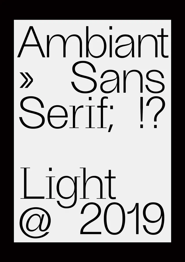Ambiant Sans Serif Type Specimen