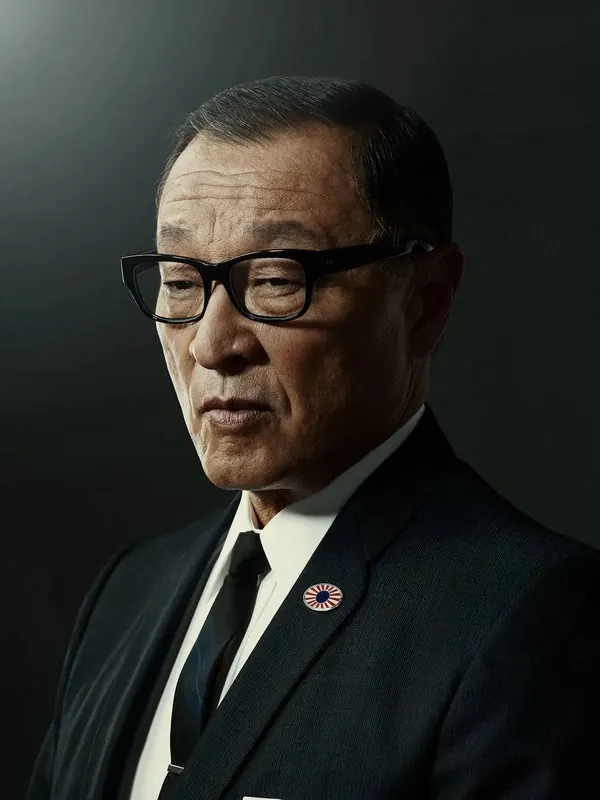 Portrait of a Man in Suit, photographic, minimal, dark