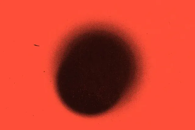 Abstract Red Gradient Sphere, minimal, abstract, vibrant
