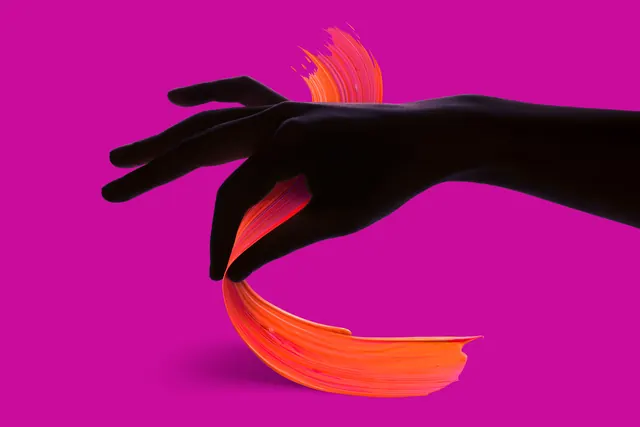 Abstract Hand and Fluid Shape