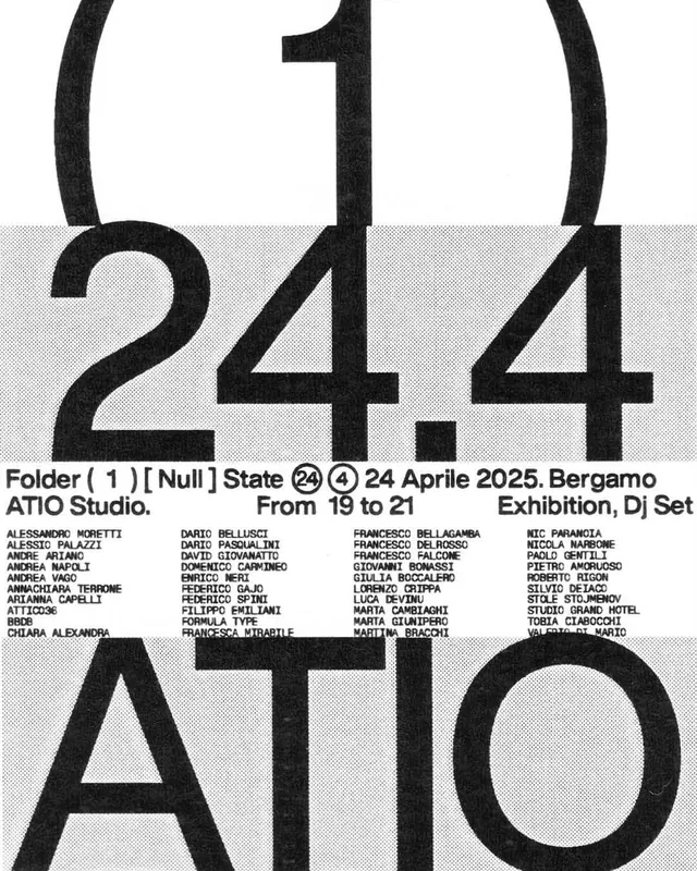 ATO Studio Exhibition Identity, swiss, brutalist, monochrome