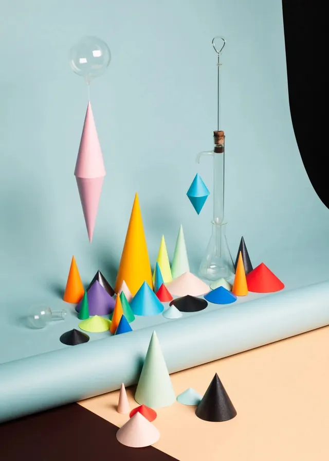 3D Abstract Geometric Shapes, minimal, 3d-render, vibrant