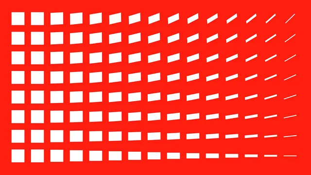 Red and White Geometric Grid Pattern, minimal, geometric, high-contrast