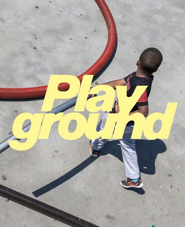 Playground Typography Overlay, playful, vibrant