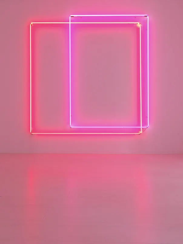 Neon Pink Rectangular Frames, minimal, geometric, vibrant
