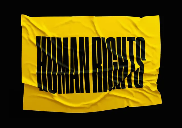 Yellow Fabric Wordmark, brutalist, maximalist, high-contrast