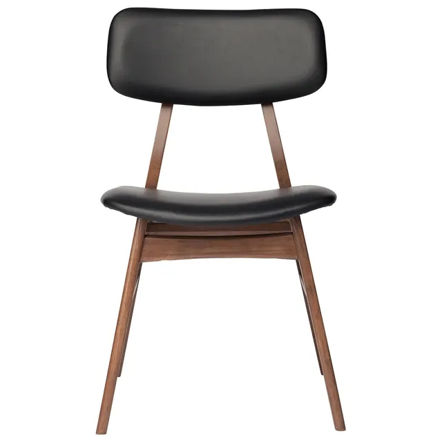 Modern Wood and Leather Chair, minimal, organic, monochrome