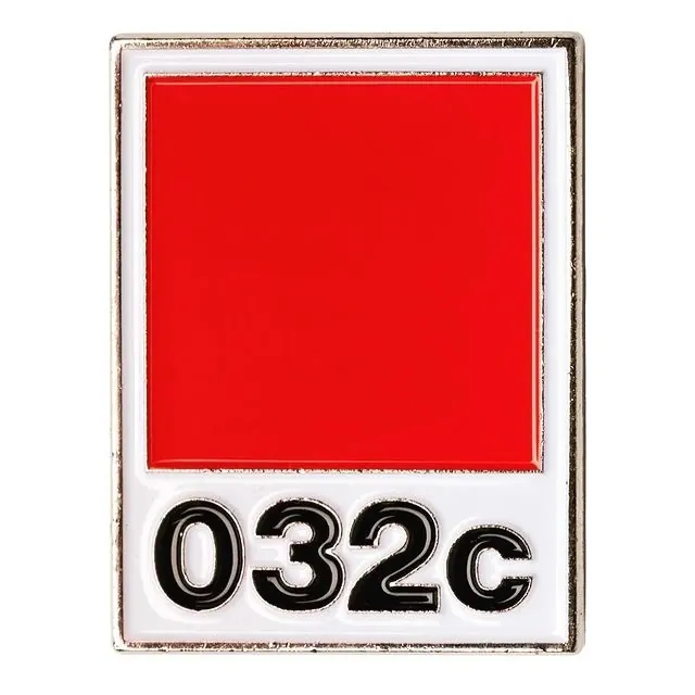 Red Block Graphic with Alphanumeric Code, minimal, boxed, high-contrast