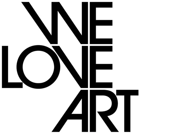 WE LOVE ART Typography Design, minimal, swiss, monochrome
