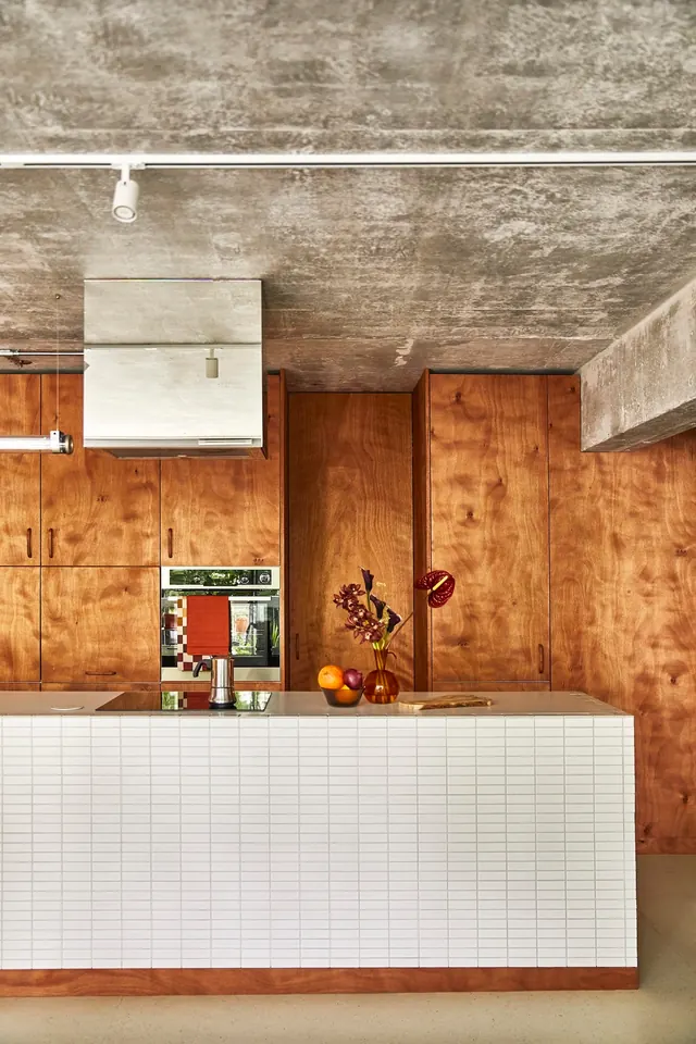 Industrial Interior Kitchen, brutalist, organic, earthy