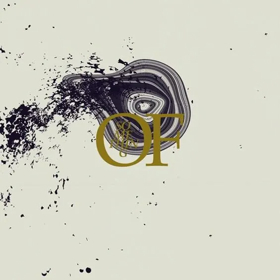 Abstract Circular Graphic with Typography, minimal, abstract, monochrome