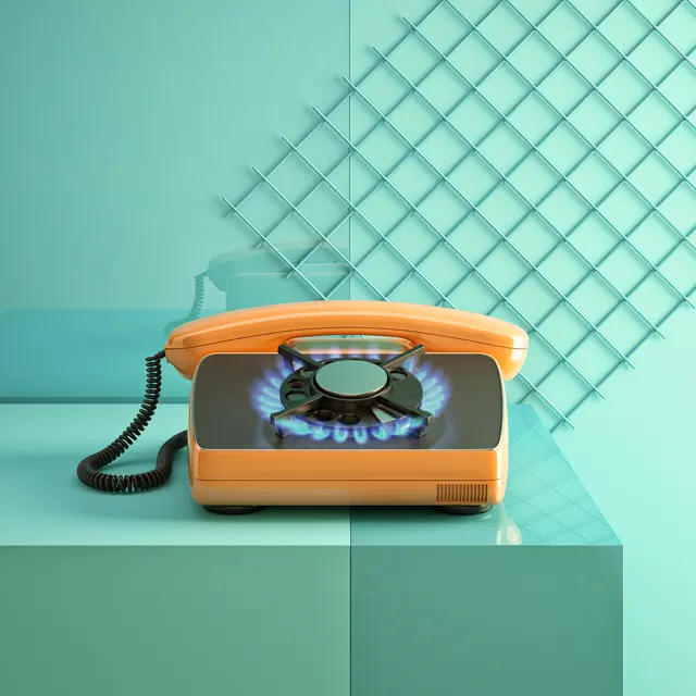 Retro Telephone 3D Render, 3d-render, retro, vibrant