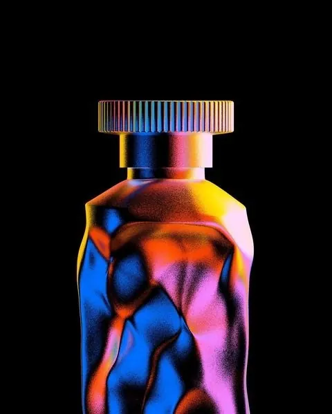 Iridescent Bottle Render