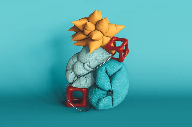 3D Abstract Organic Shapes, 3d-render, organic, vibrant