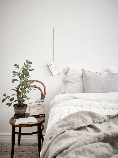 Minimalist Bedroom Interior, minimal, light-mode, light