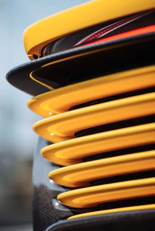 Stacked Yellow and Black Plates, minimal, geometric, vibrant