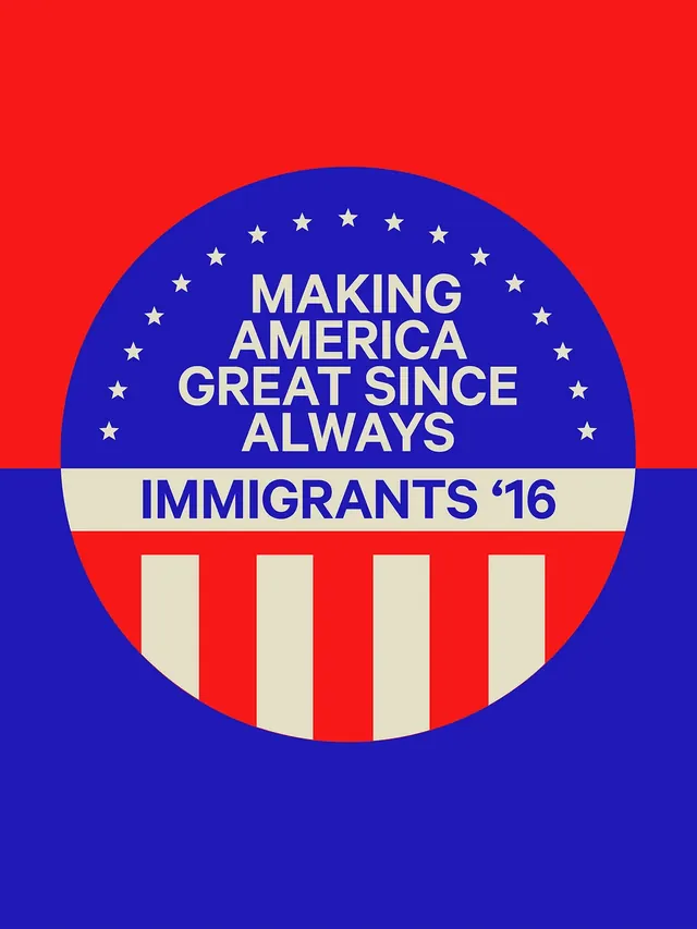 Immigrants '16 Graphic, minimal, geometric, high-contrast