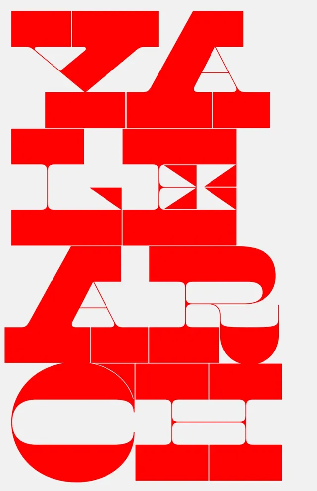 Abstract Geometric Typography, brutalist, neo-brutalist, high-contrast