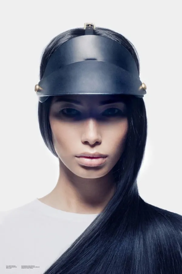 Cybernetic Portrait, minimal, luxury, monochrome