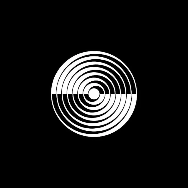 Concentric Circle Graphic, minimal, geometric, monochrome