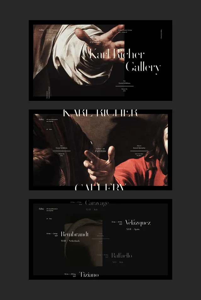 Cinematic Film Gallery Identity, minimal, editorial, dark