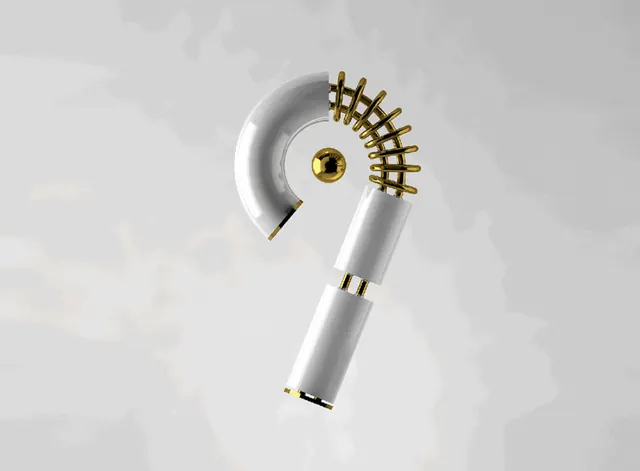Abstract 3D Sculpture, minimal, luxury, light