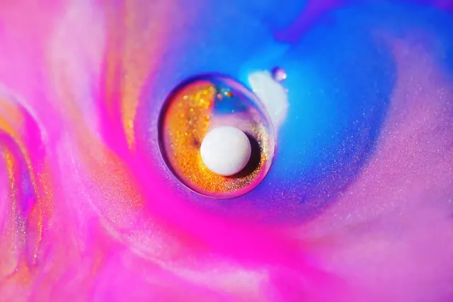 Abstract Iridescent Fluidity, gradient-heavy, maximalist, vibrant