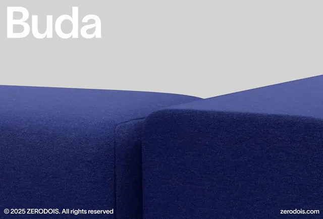 Buda Brand Identity, minimal, geometric, dark