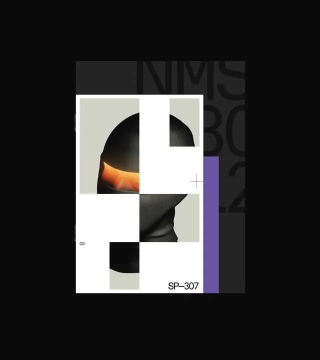 Abstract Geometric Composition, brutalist, minimal, monochrome