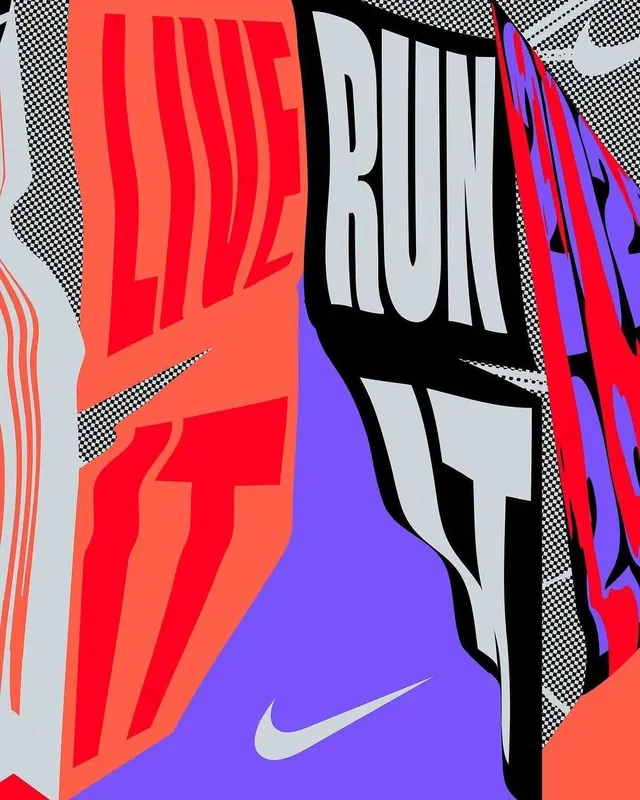 Dynamic Sport Branding Collage, neo-brutalist, maximalist, vibrant