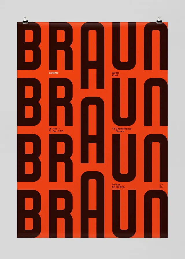 Braun Wordmark Pattern, minimal, geometric, high-contrast