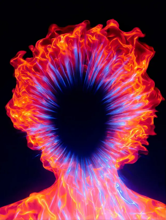 Abstract Fire and Light Vortex