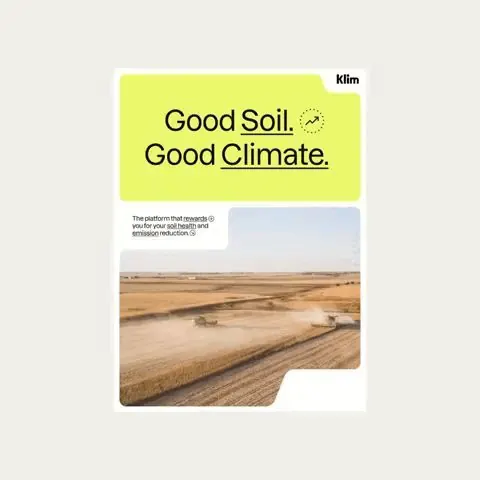 Good Soil, Good Climate environmental poster, minimal, organic, light