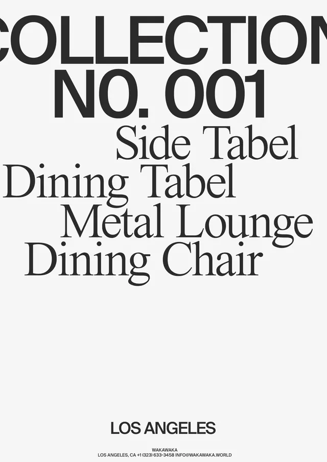 Collection No. 001 Typography Layout