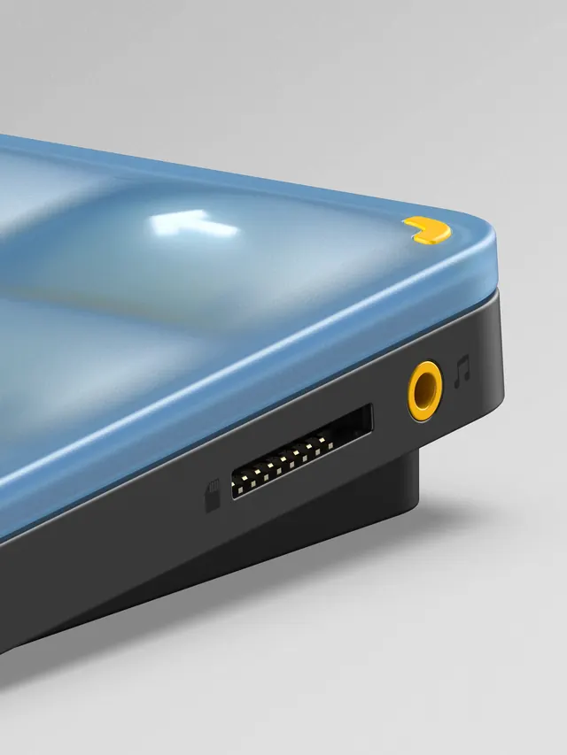 Blue and Black Hardware Device
