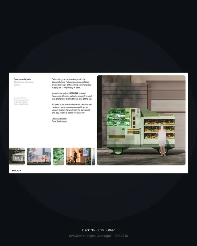 Space10 autonomous vehicle concept catalog, minimal, organic, light